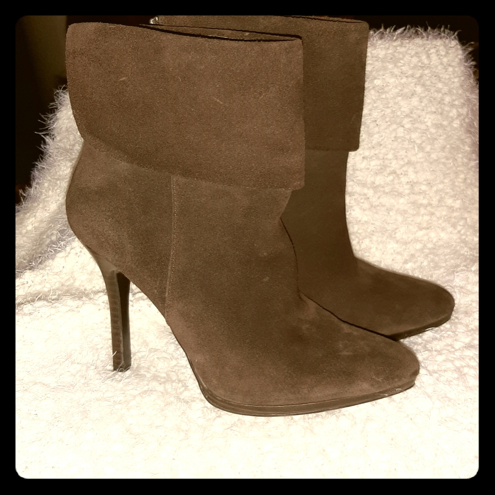 Ralph Lauren Brown split leather ankle boot